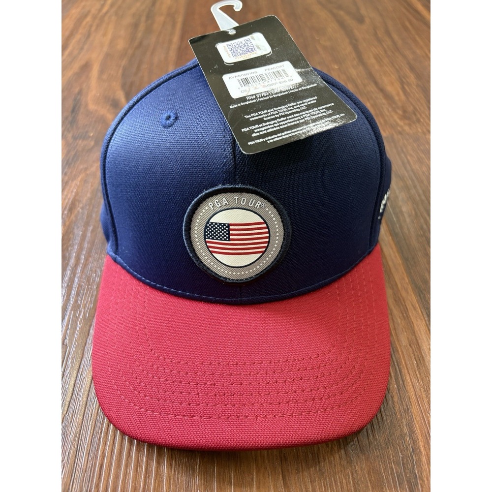 PROSERIES PGA Tour Golf‎ Hat Cap American Flag Cap Blue Red